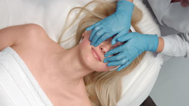 Beauty massage session at the beauty salon