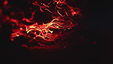 A wire wool locally heated up to red condition #K4HC050b