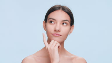 Beauty model thinking and got an idea