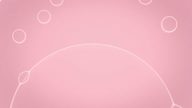 Transparent bubbles being attracted by big one connect to it