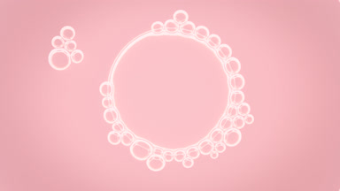 Soap white bubble joined with small ones attracts bubble cluster