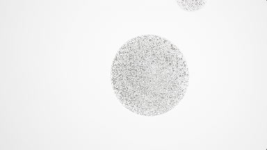 Grey drop with tiny transparent bubbles is dripped from dropper