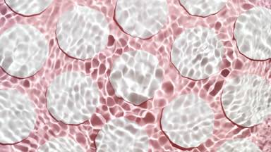 Water surface with ripples and waves on pale pink background