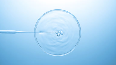 Air bubbles come out from dropper and float on clear liquid