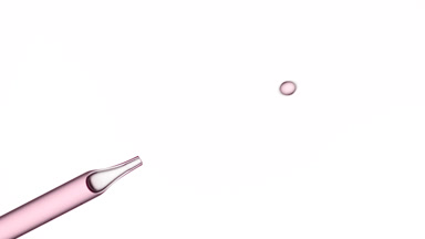Rose oil is dripped from pipette