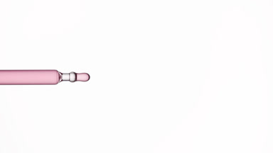 Rose water is dripping from chemical dropper