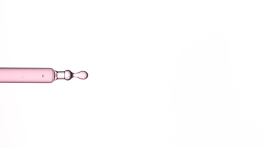 Drop of rose water is dripped from chemical dropper