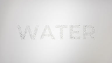 Water writing blown off the wet glass on grey background