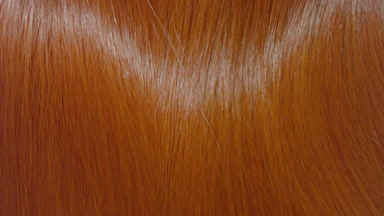 Natural ginger hair being shake making waves slow motion