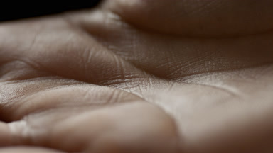 Macro shot of hand of young African female model
