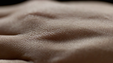 Macro shot of knuckles of young African female model