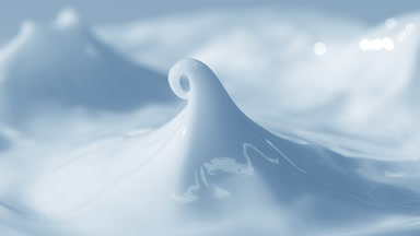 Macro crane shot of blue cosmetic cream peak
