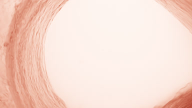 Curved water wave flows creating a tunnel on beige background