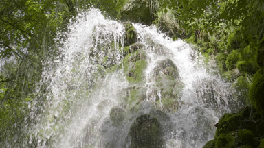 Mountain river waterfall