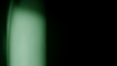 Green light leak overlay vertical band fading on left side