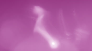 Pink shimmering leak overlay center glow ascends