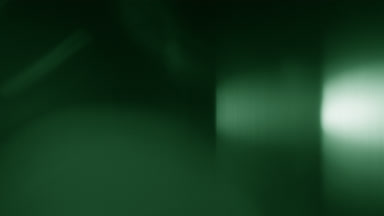 Green light leak overlay bright spot rising