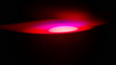 Red light leak overlay with chaotic glowing spot