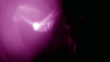 Pink prism flare light leak overlay left side high-quality
