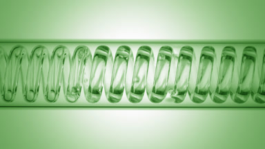Chlorophyll solution in horizontal coil condenser for cosmetic