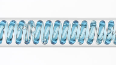Menthol water flows in horizontal coil laboratory condenser