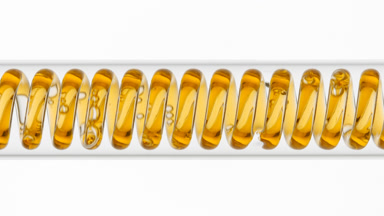 Chamomile hydrosol in horizontal coil laboratory condenser
