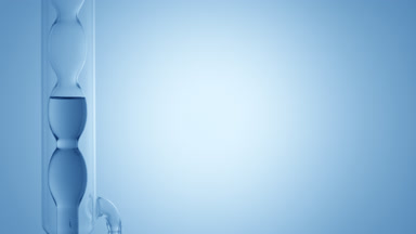 Blue liquid fills bulb condenser, left side, blue ramp scene