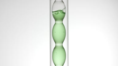 Cucumber extract filling and draining in bulb lab condenser