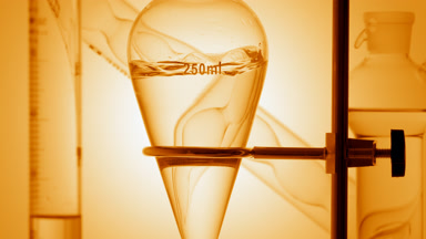 Lactic acid solution injected, significant waves forming inside