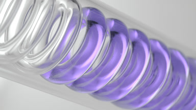 Butterfly pea tincture in spiral coil laboratory condenser