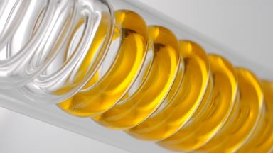 Cherry blossom infusion in spiral coil laboratory condenser