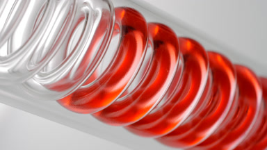 Goji berry extract in spiral coil laboratory condenser tube