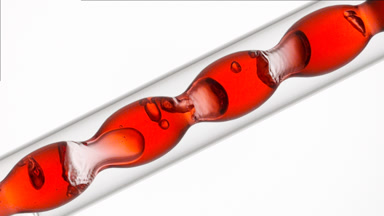 Hibiscus flower infusion in inclined bulb condenser, lab