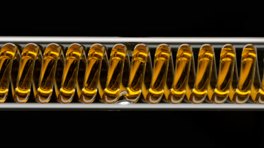 Ginger hydrosol in horizontal coil condenser for cosmetics