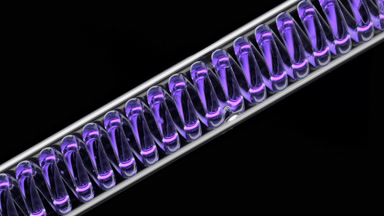 Blue mallow infusion fills inclined coil condenser for cosmetics