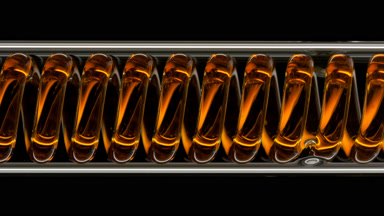 Honey water in horizontal coil condenser for cosmetic extraction