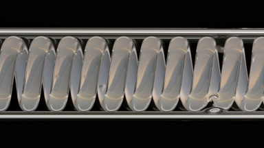 Cosmetic serum in horizontal coil condenser for formulation