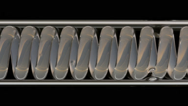 Rice water in horizontal coil condenser for cosmetic processing