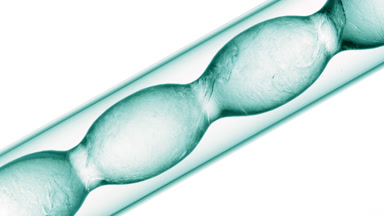 Glycerol mixing in flask, refractive swirls and schlieren effect