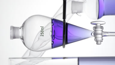 Blackcurrant liquid extract with bubbles rising inside, detail
