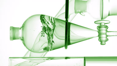 Make-up remover injection creates waves in transparent liquid