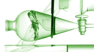 Cosmetic toner injection forms waves in clear liquid
