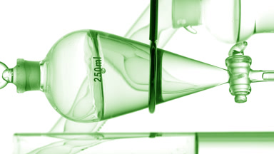 Isopropyl alcohol waves along inner walls, swirling movement