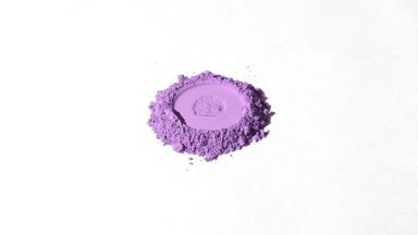Violet Powder Heap with Round Imprint on Light Grey