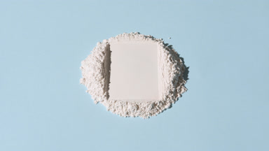 Heap of White Powder with Rectangular Impression
