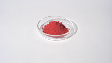 Red Powder in Petri Dish with Dynamic Lighting Effects