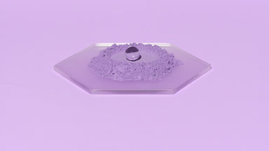 Violet Fine Powder on Hexagonal Watch Glass
