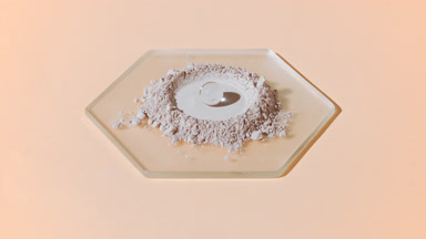 Beige Fine Powder on Hexagonal Watch Glass