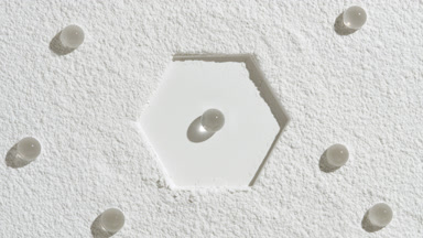 Top View of Sifted Powder Layer with Dynamic Shadows