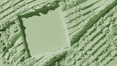 Pale Green Powder Surface with Dynamic Shadows